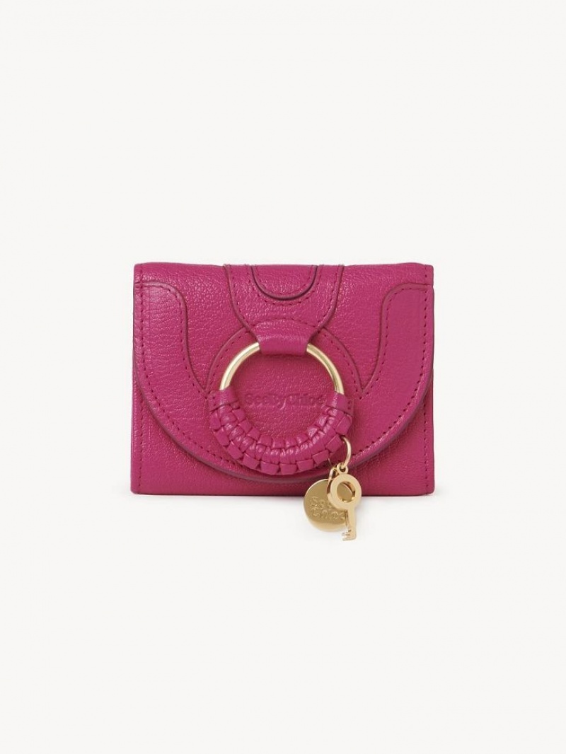 Carteiras Pequenas Chloe Hana Tri Fold Rosa | CHE-SR14895