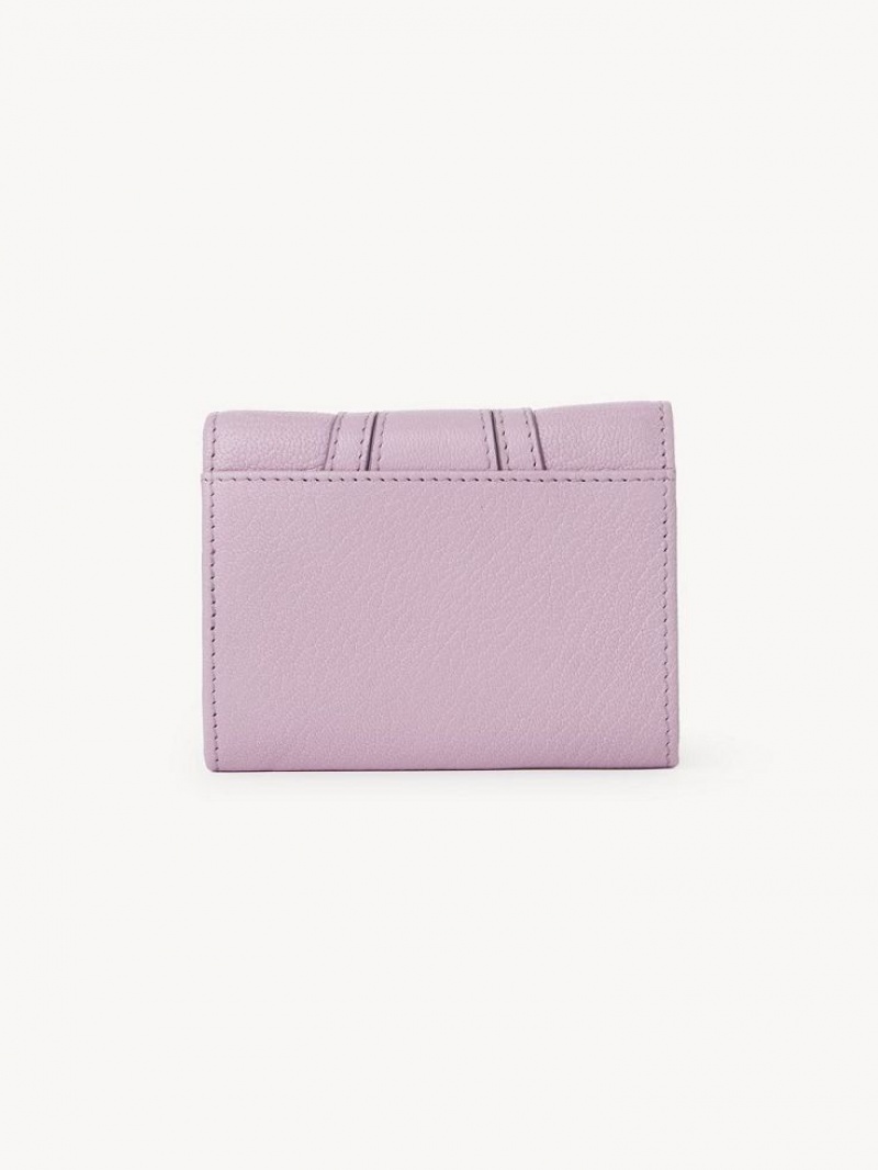 Carteiras Pequenas Chloe Hana Tri-fold Lavanda Branco | CHE-SR14908