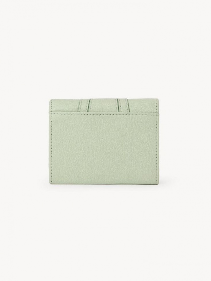 Carteiras Pequenas Chloe Hana Tri-fold Verdes | CHE-SR14909