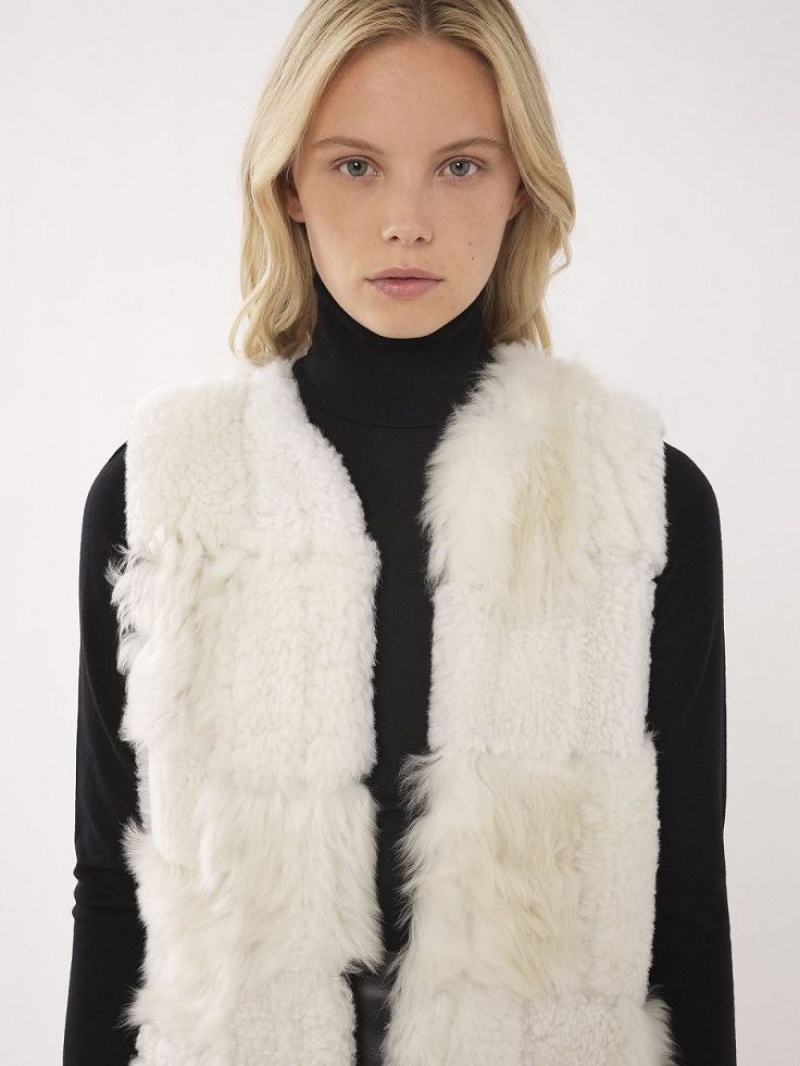 Casacos Chloe Long Gilet Branco | CHE-SR13825