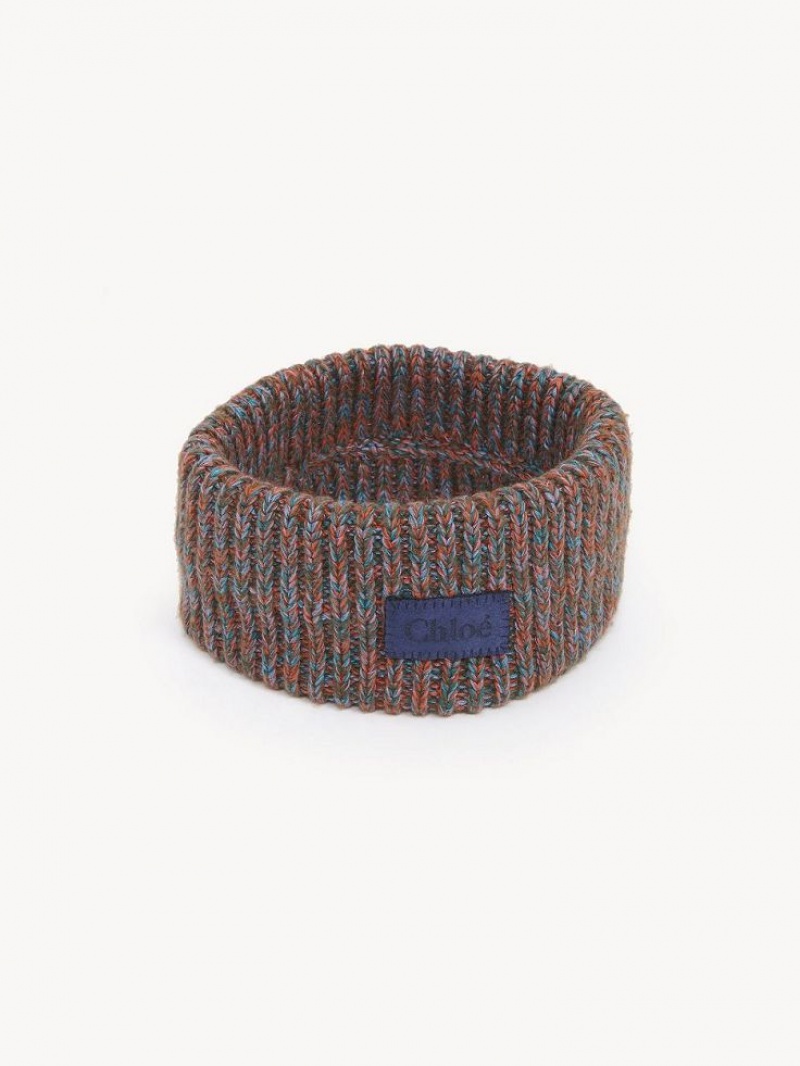 Chapeus Chloe Chunky Knitted Headband Multicoloridas Azuis | CHE-SR14490