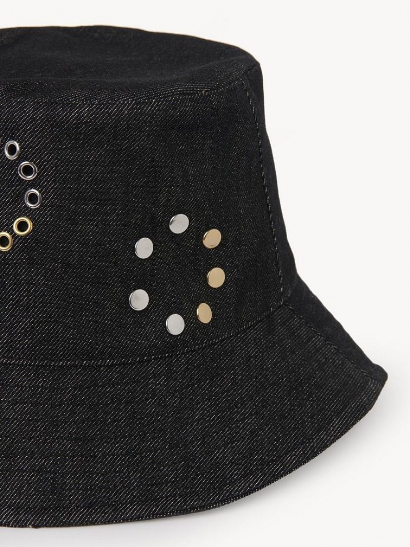 Chapeus Chloe Eyelet Pretas | CHE-SR14499