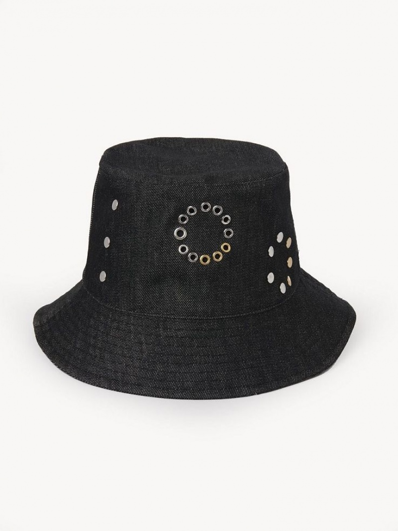 Chapeus Chloe Eyelet Pretas | CHE-SR14499