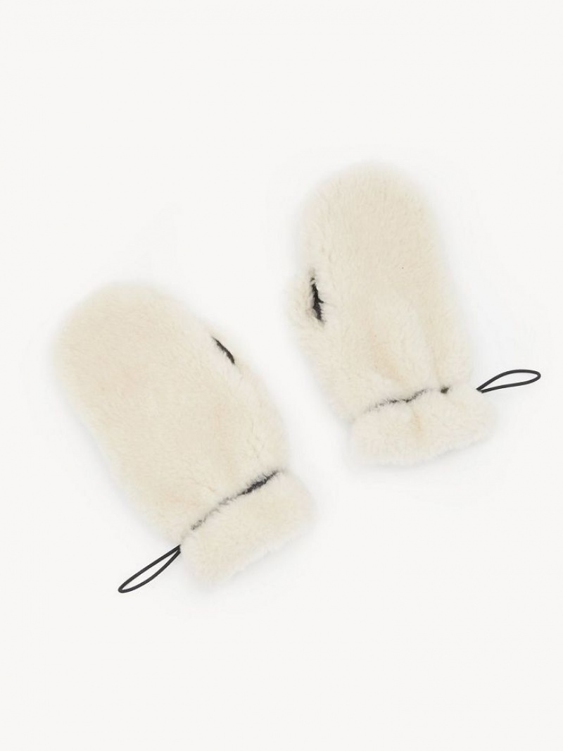 Chapeus Chloe Shearling Mittens Chocolate | CHE-SR14478