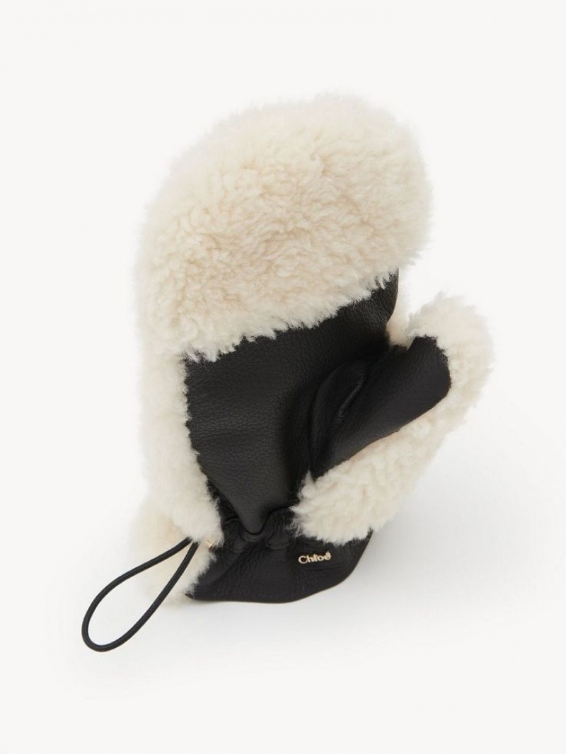 Chapeus Chloe Shearling Mittens Chocolate | CHE-SR14478