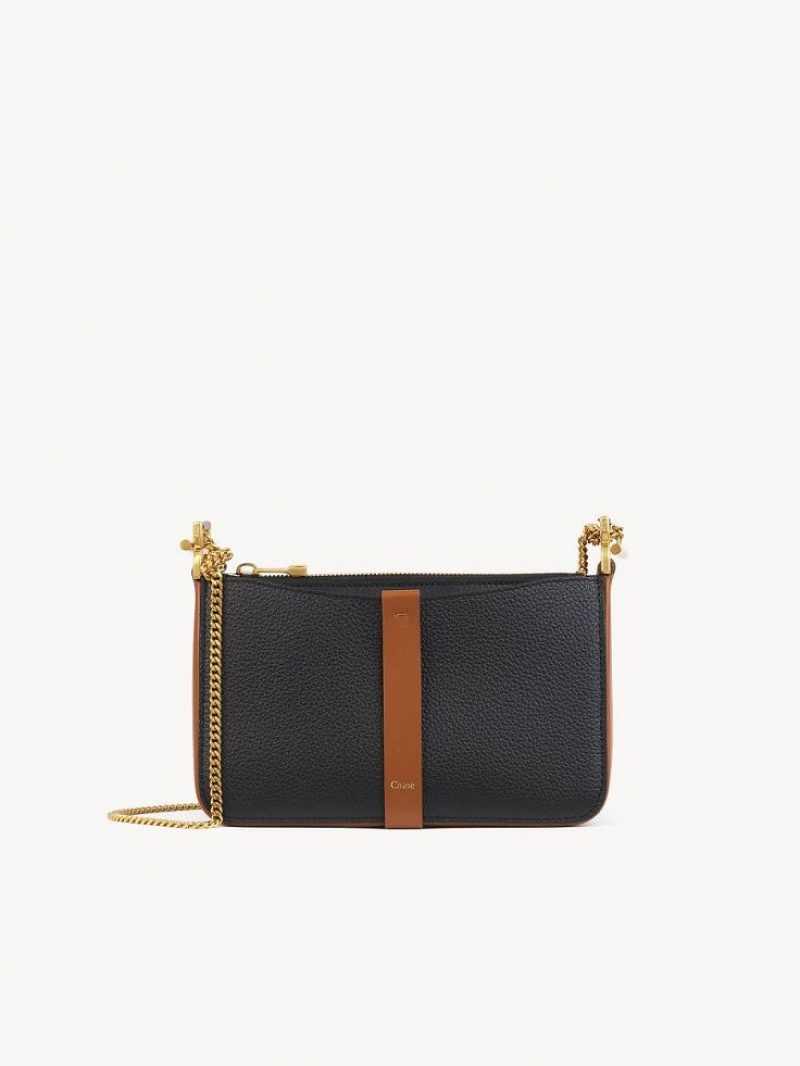 Clutch Chloe Marcie On Chain Pretas | CHE-SR13742