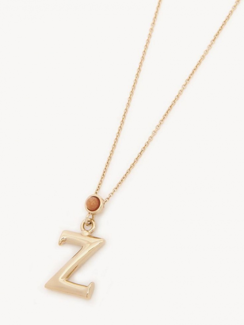 Colares Chloe Alphabet With Pendant Douradas | CHE-SR14330