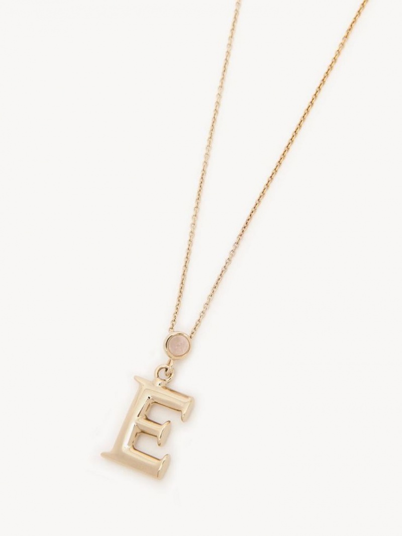 Colares Chloe Alphabet With Pendant Douradas | CHE-SR14351