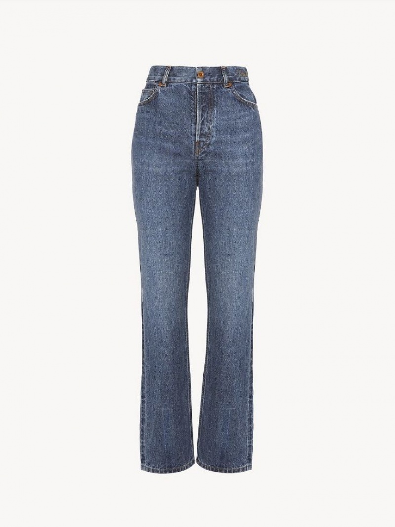 Jeans Chloe Semeru Straight-leg Azuis | CHE-SR13977