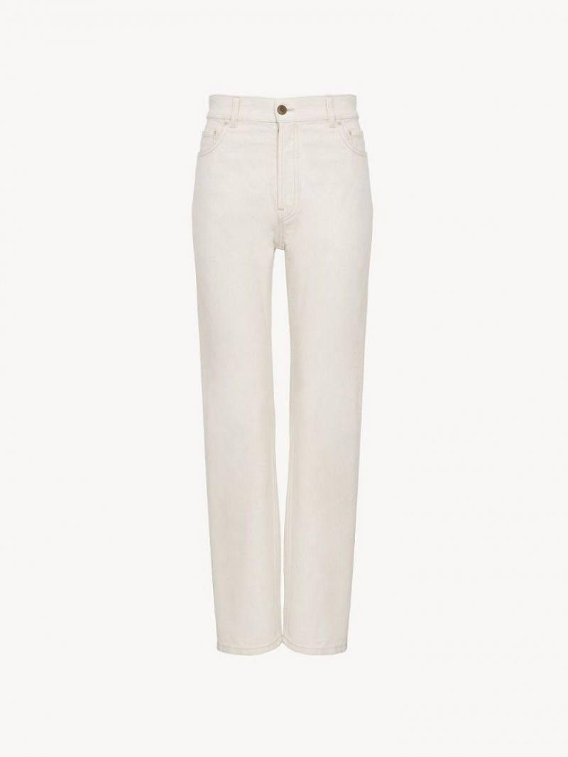 Jeans Chloe Semeru Straight-leg Branco | CHE-SR13996