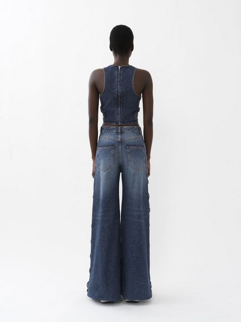 Jeans Chloe Wide Rave Azuis | CHE-SR13983