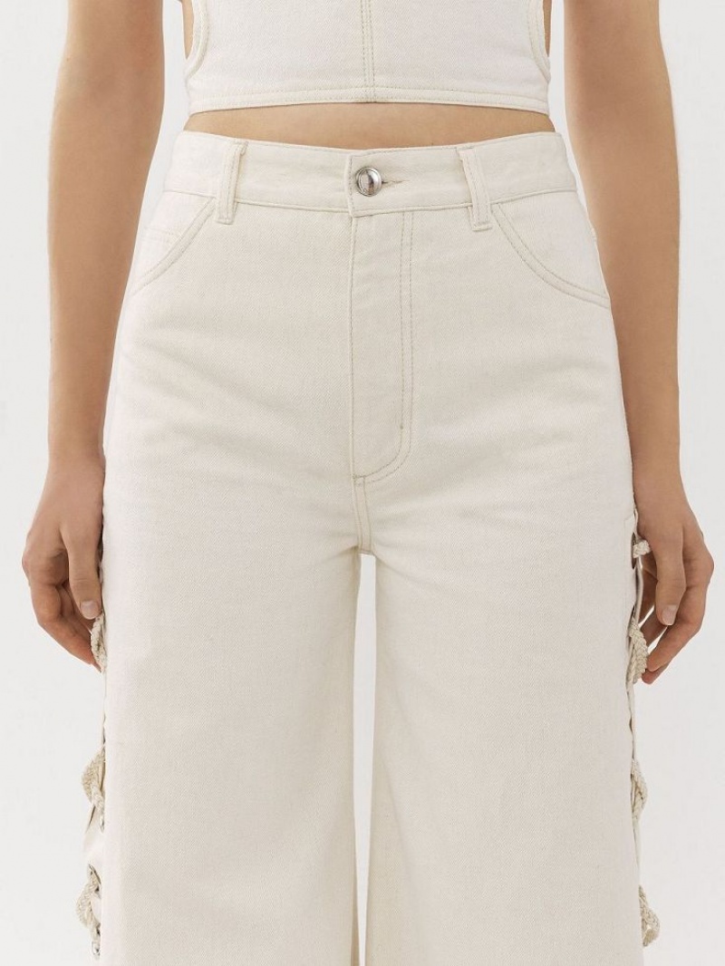 Jeans Chloe Wide Rave Branco | CHE-SR13982