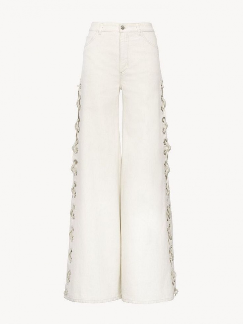 Jeans Chloe Wide Rave Branco | CHE-SR13982