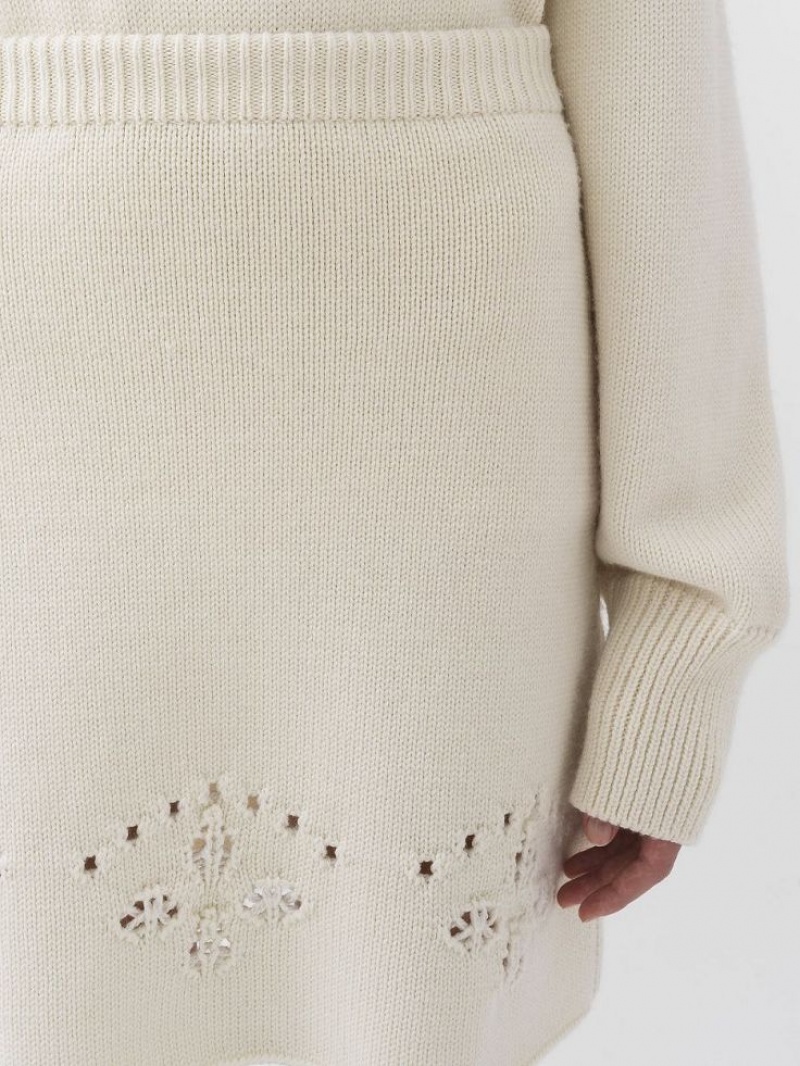 Knitwear Chloe A-line Mini Branco | CHE-SR13942