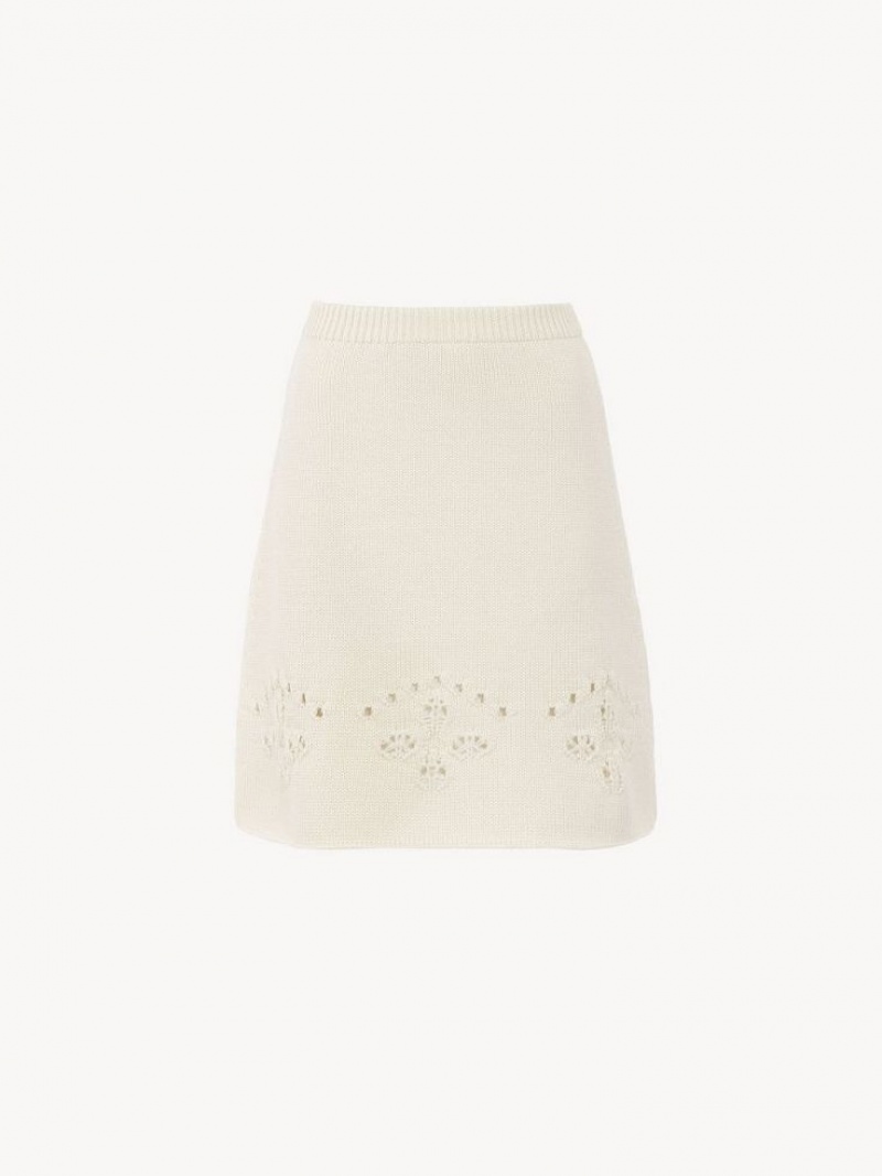 Knitwear Chloe A-line Mini Branco | CHE-SR13942