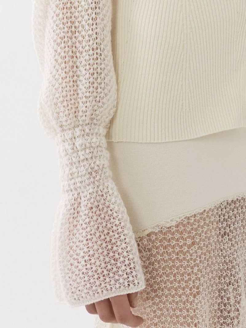 Knitwear Chloe Fitted Cardigan Branco | CHE-SR13941