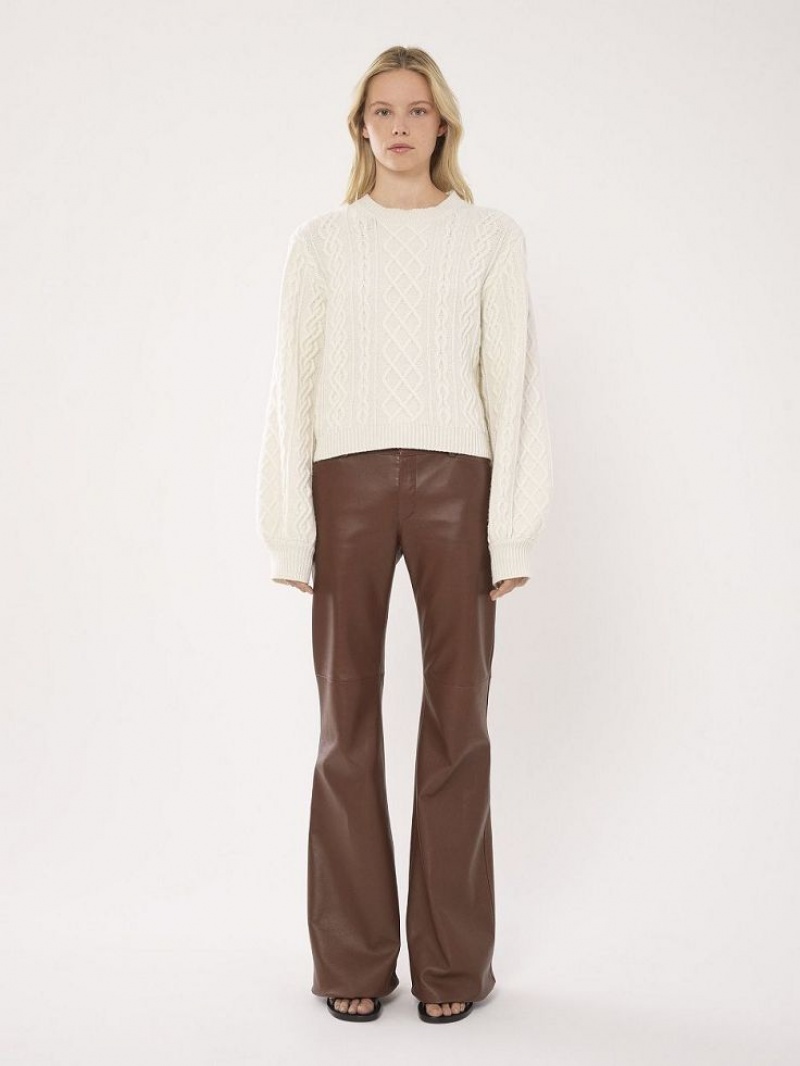 Knitwear Chloe Generous Cable-knit Branco | CHE-SR13956