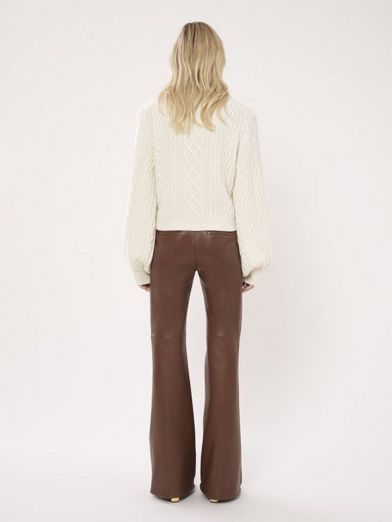 Knitwear Chloe Generous Cable-knit Branco | CHE-SR13956