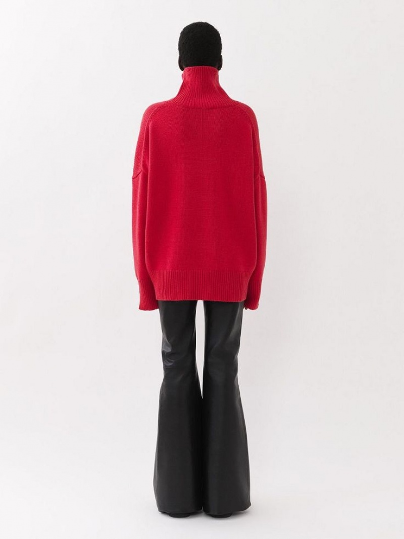 Knitwear Chloe Generous High-neck Rosa | CHE-SR13928