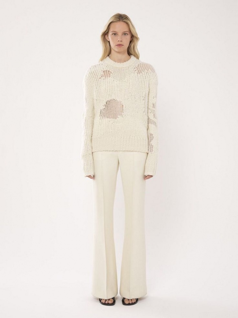 Knitwear Chloe Generous Mock-neck Branco | CHE-SR13953