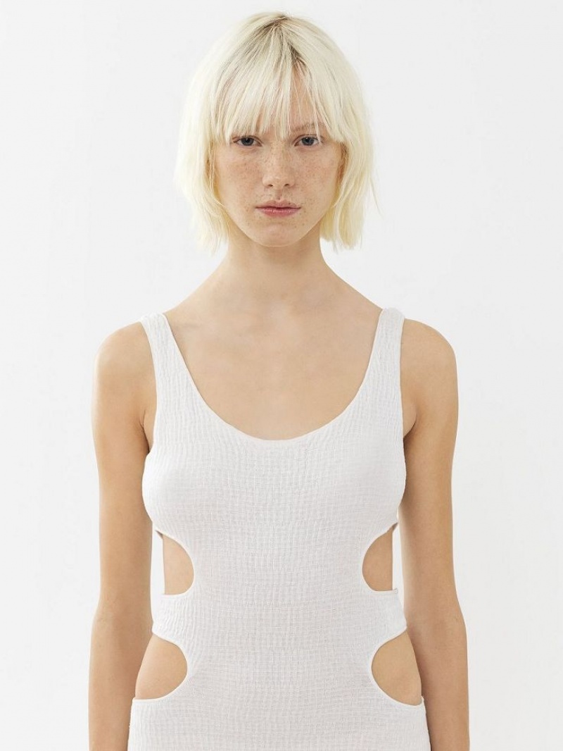 Knitwear Chloe Long Tank Branco | CHE-SR13937