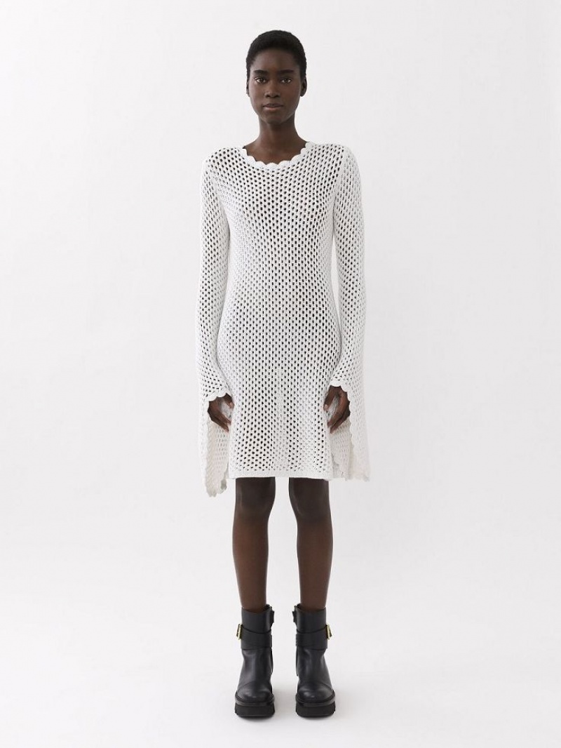 Knitwear Chloe Short Tunic Branco | CHE-SR13934