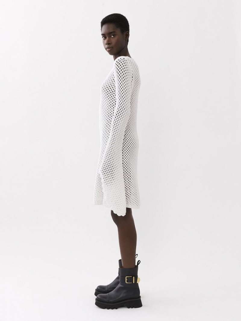 Knitwear Chloe Short Tunic Branco | CHE-SR13934