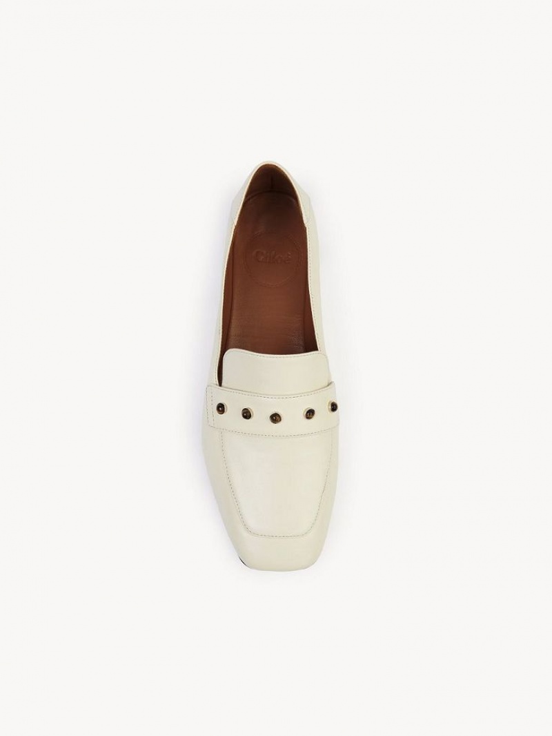 Loafer Chloe Aurna Low-heel Branco | CHE-SR14247