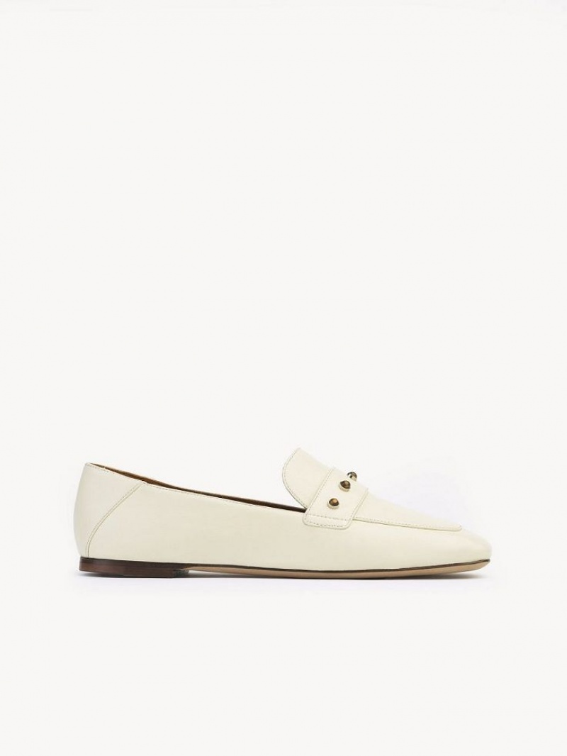 Loafer Chloe Aurna Low-heel Branco | CHE-SR14247