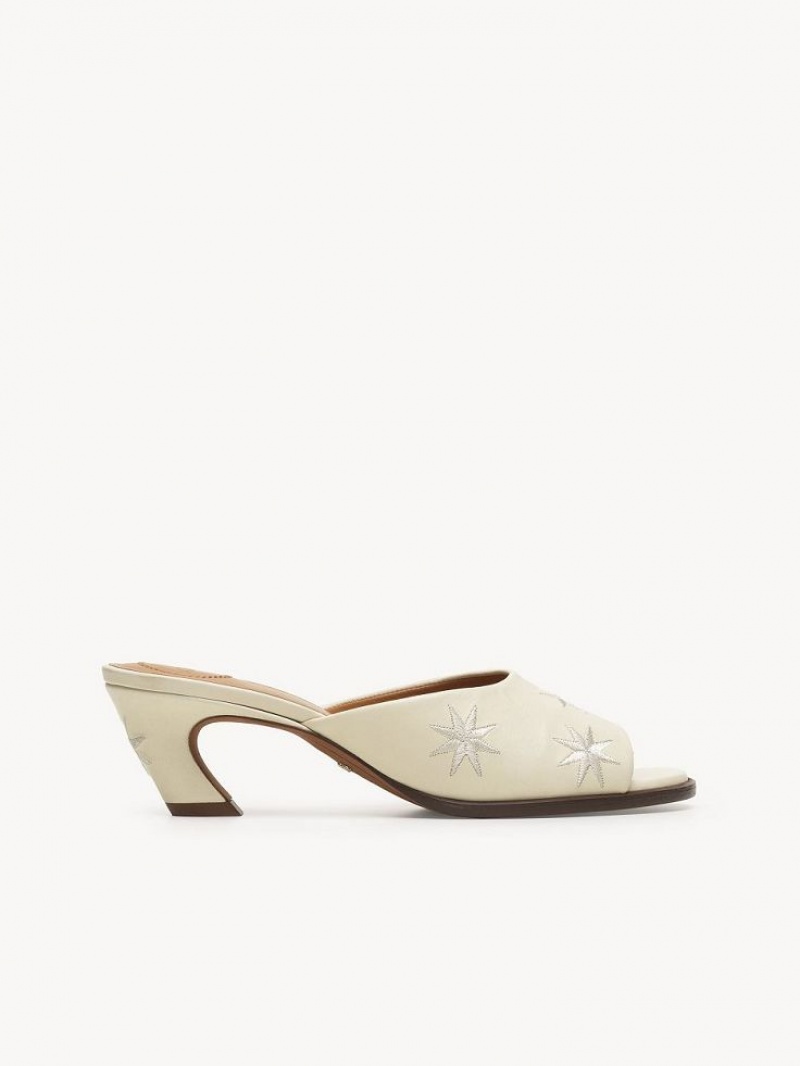 Mule Chloe Oli High-heel Branco | CHE-SR14157