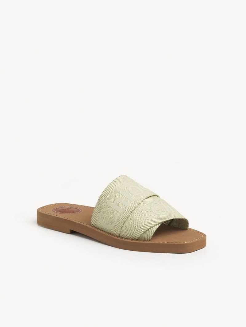 Mule Chloe Woody Flat Verdes | CHE-SR14181