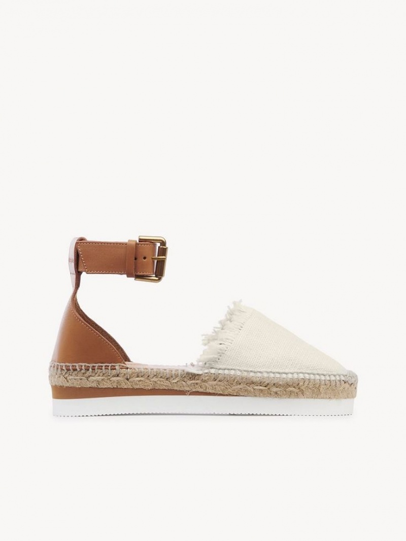 Sandálias Chloe Glyn Espadrille Branco | CHE-SR14820