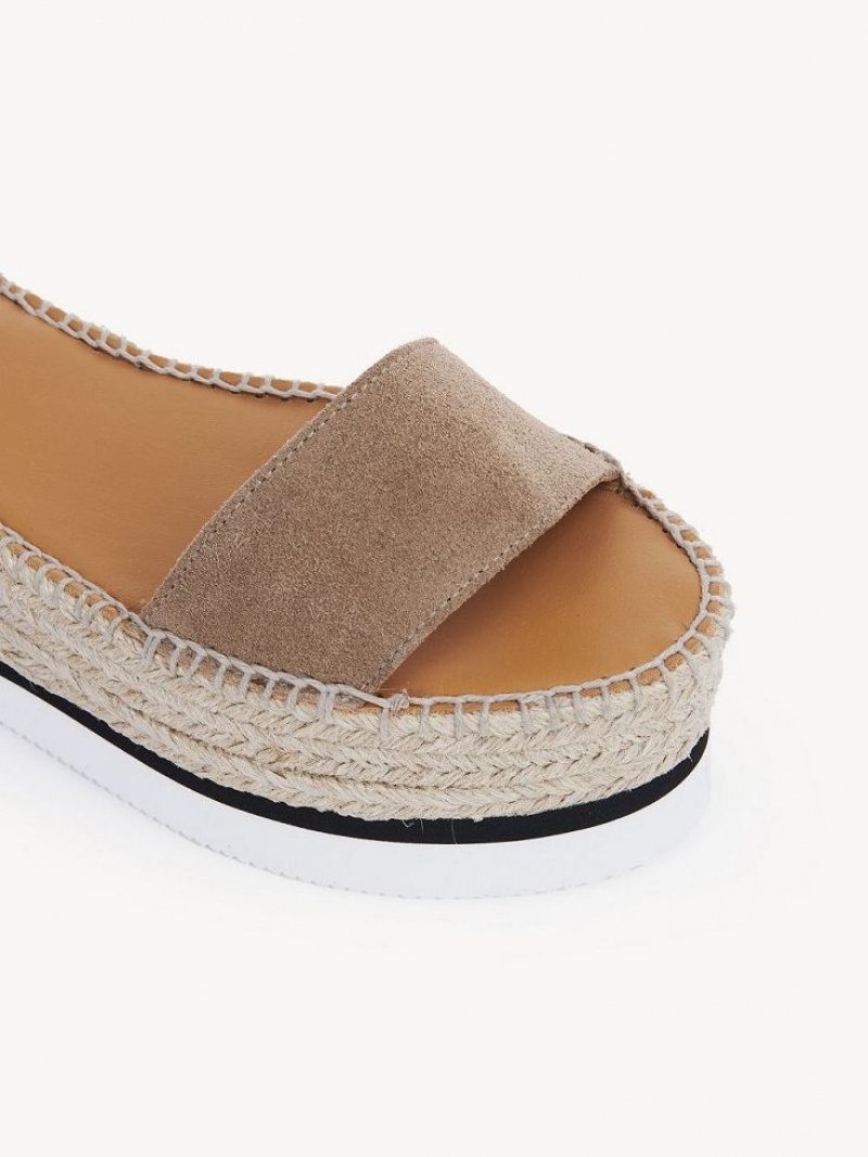 Sandálias Chloe Glyn Espadrille Caqui | CHE-SR14814