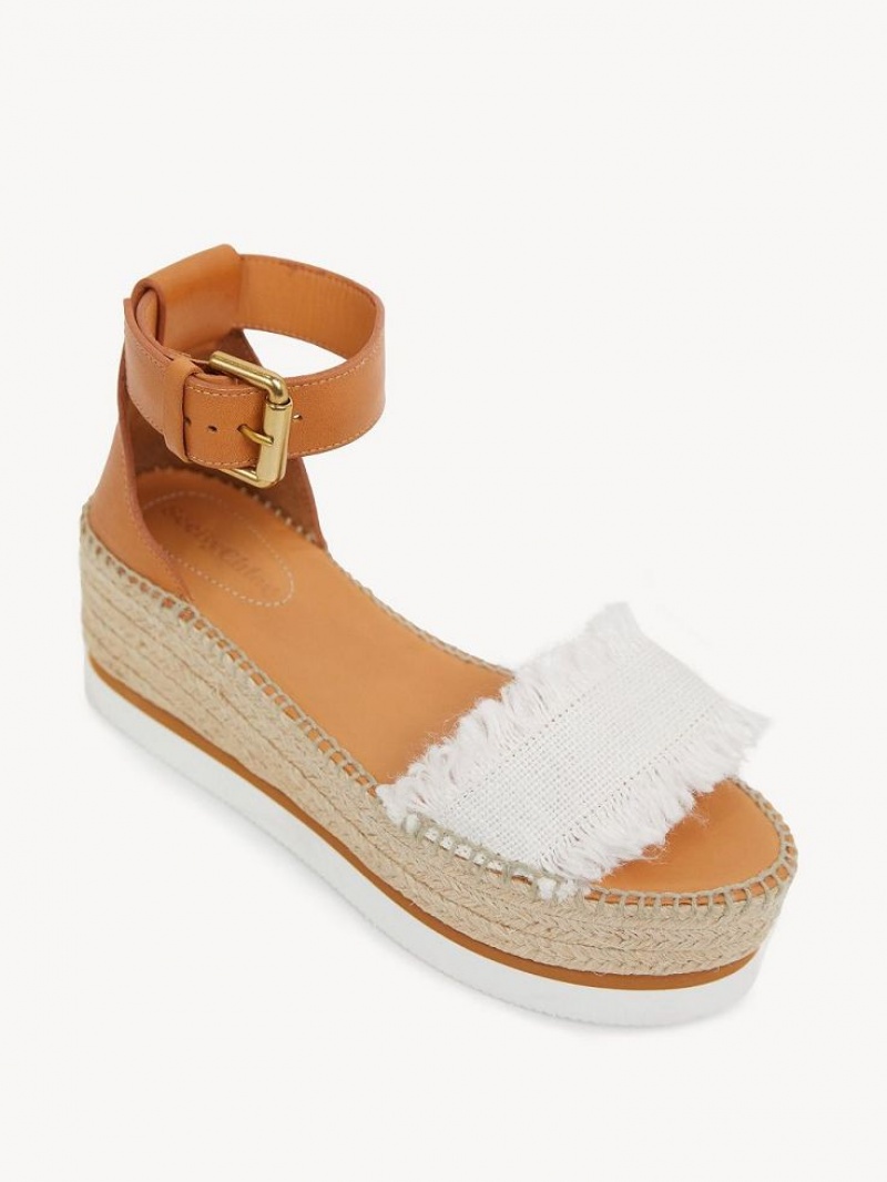 Sandálias Chloe Glyn Platform Branco | CHE-SR14826