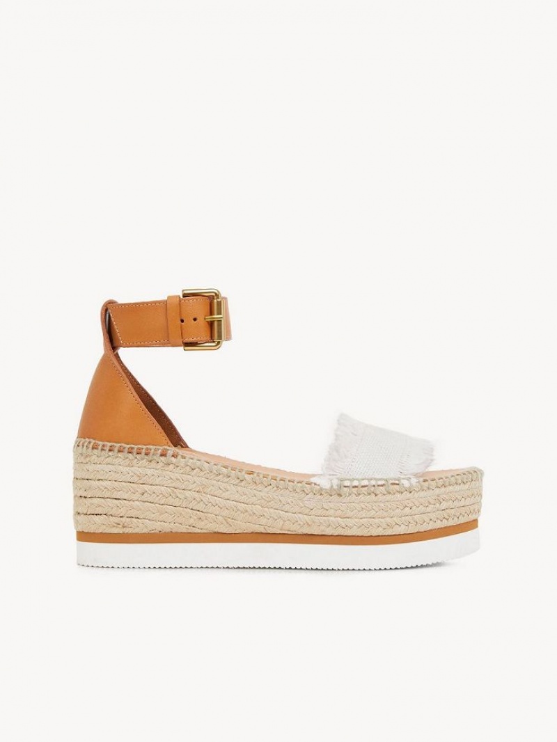 Sandálias Chloe Glyn Platform Branco | CHE-SR14826