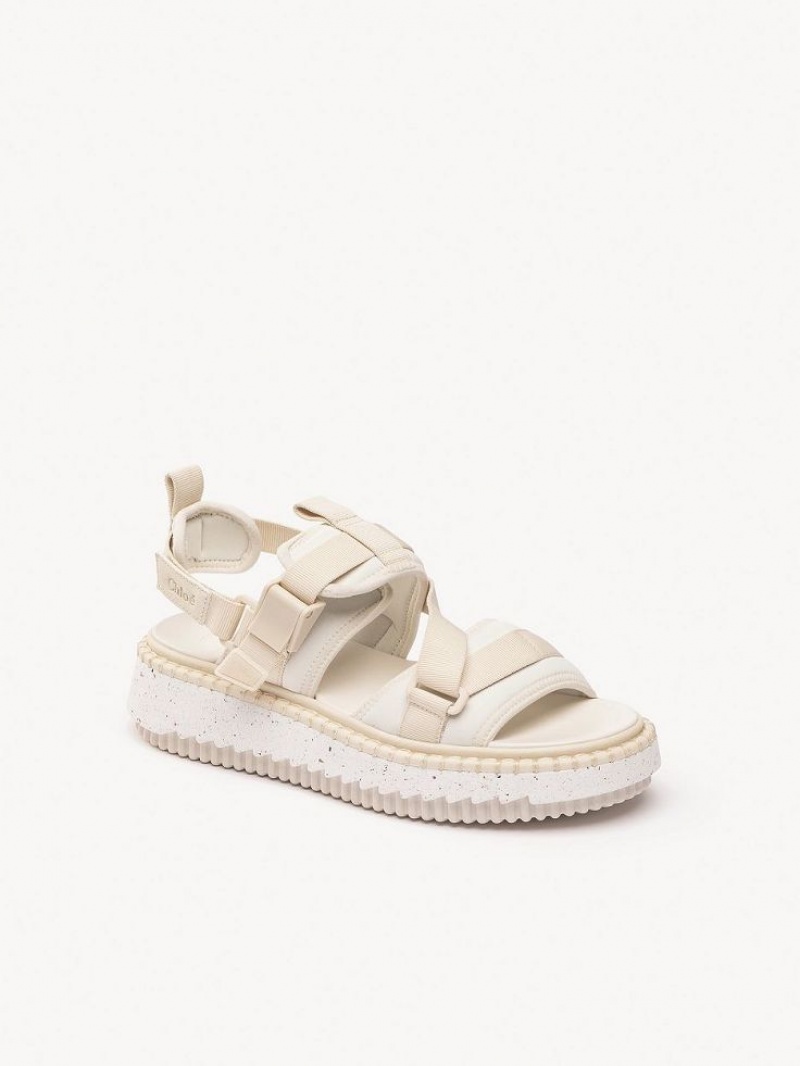 Sandálias Chloe Lilli Flat Branco | CHE-SR14175