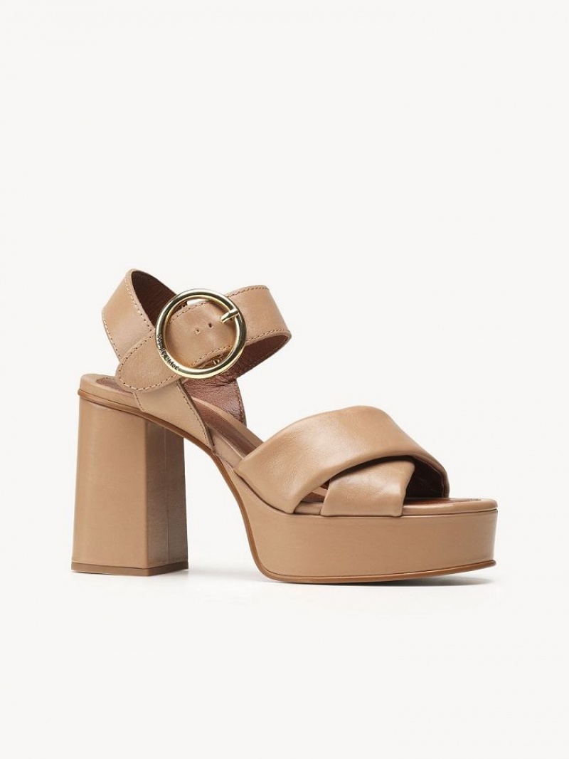 Sandálias Chloe Lyna High-heel Marrom | CHE-SR14840