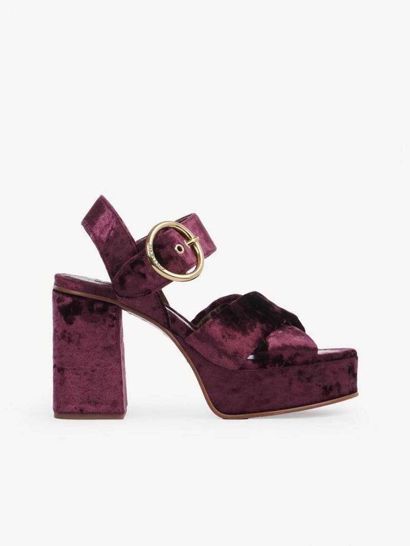 Sandálias Chloe Orla Platform Fucsia | CHE-SR14809