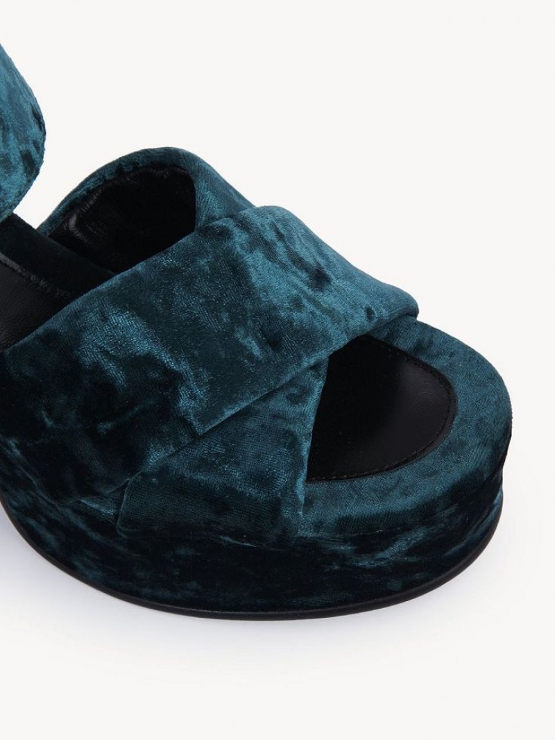 Sandálias Chloe Orla Platform Verdes | CHE-SR14808