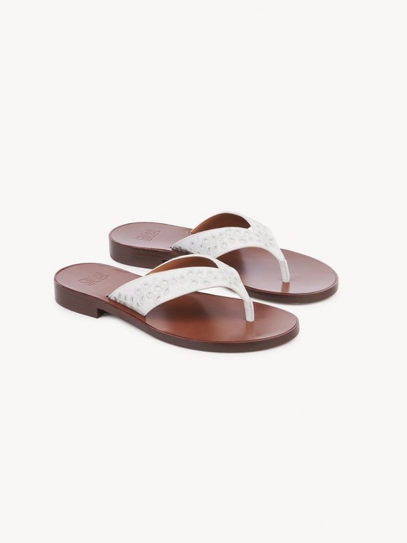 Sandálias Chloe X Eres Paz Flat Branco | CHE-SR14146