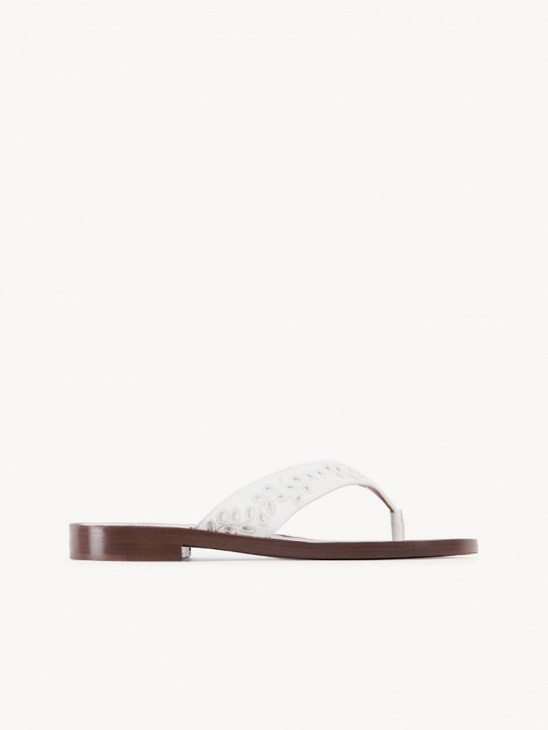 Sandálias Chloe X Eres Paz Flat Branco | CHE-SR14146