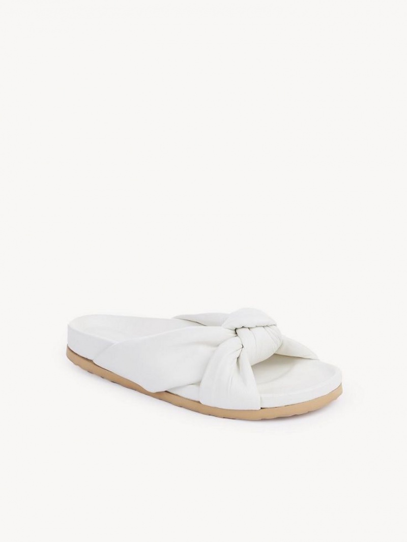 Sapatos Rasos Chloe Spencer Slide Branco | CHE-SR14811