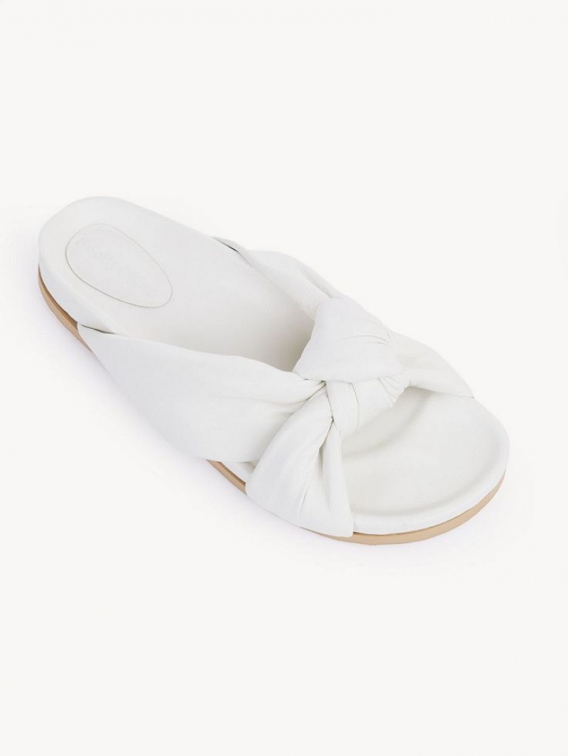 Sapatos Rasos Chloe Spencer Slide Branco | CHE-SR14811