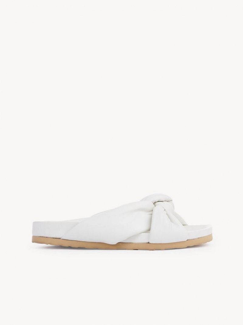 Sapatos Rasos Chloe Spencer Slide Branco | CHE-SR14811