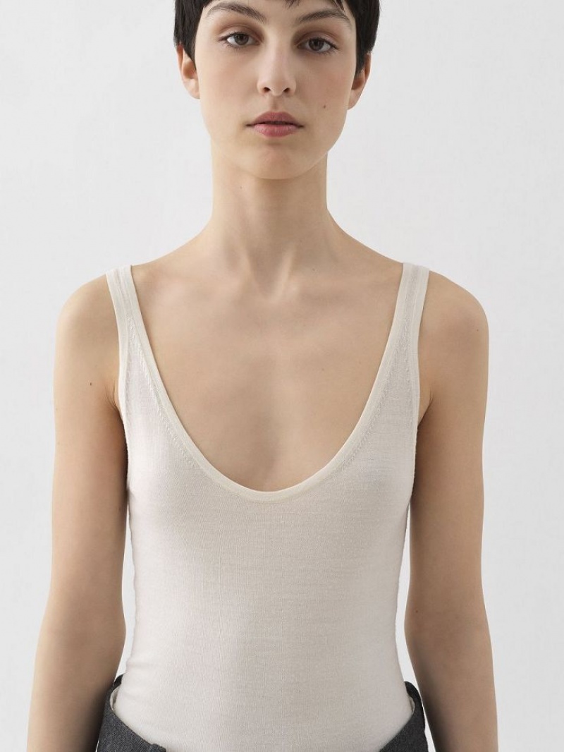 Tops Chloe Classic Tank Branco | CHE-SR13873