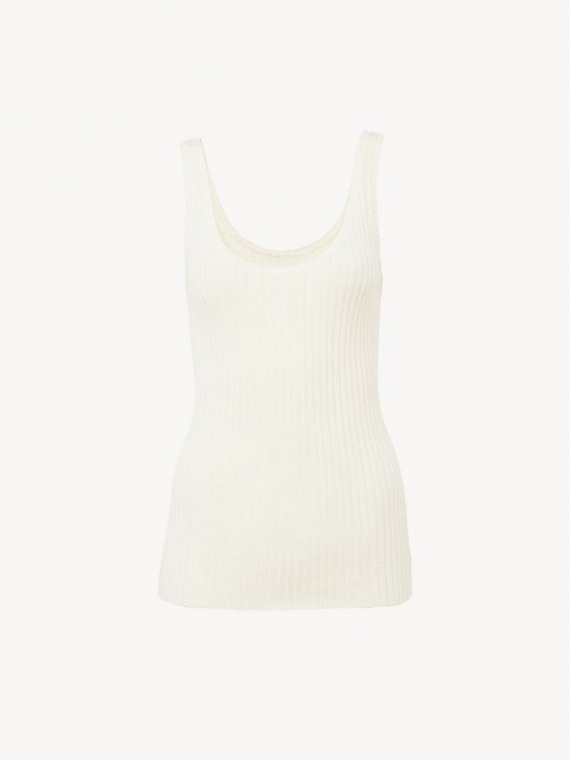 Tops Chloe Classic Tank Branco | CHE-SR13877