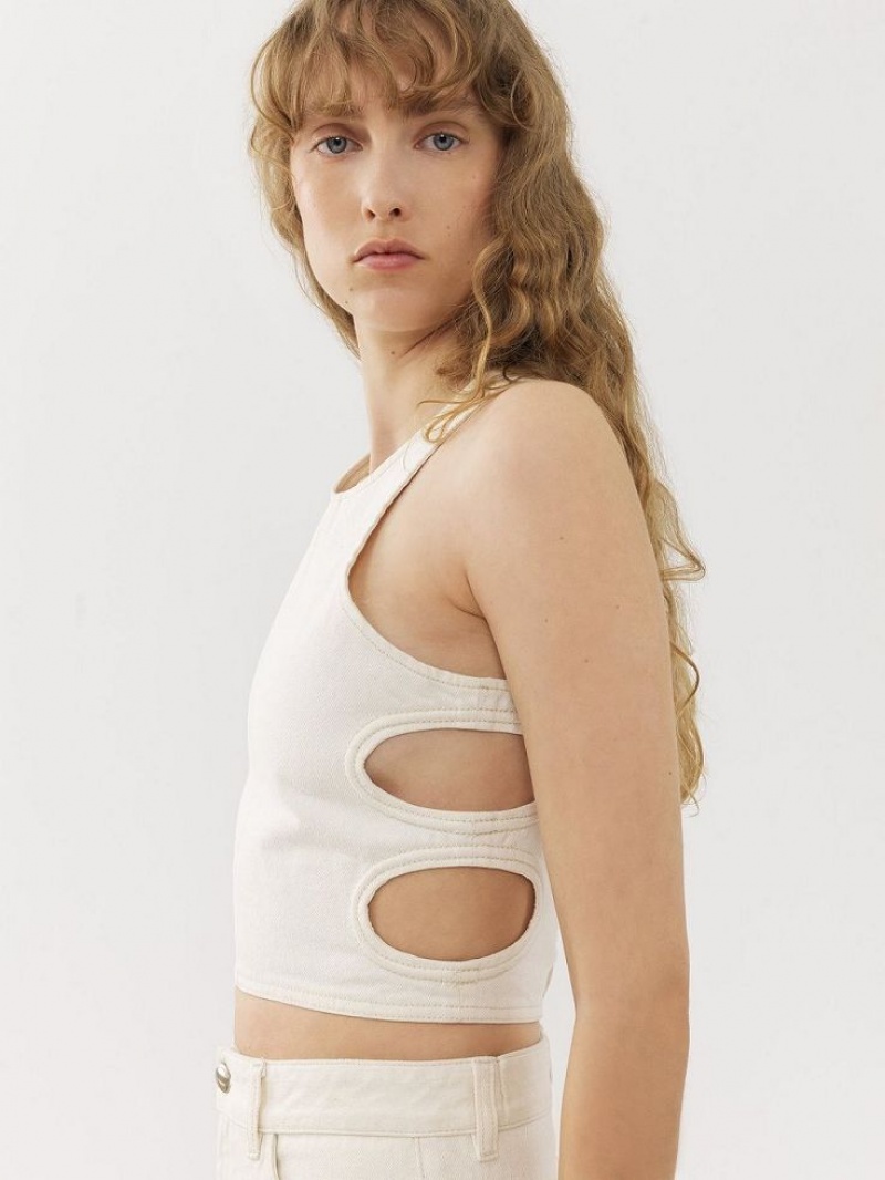 Tops Chloe Cropped Branco | CHE-SR13880