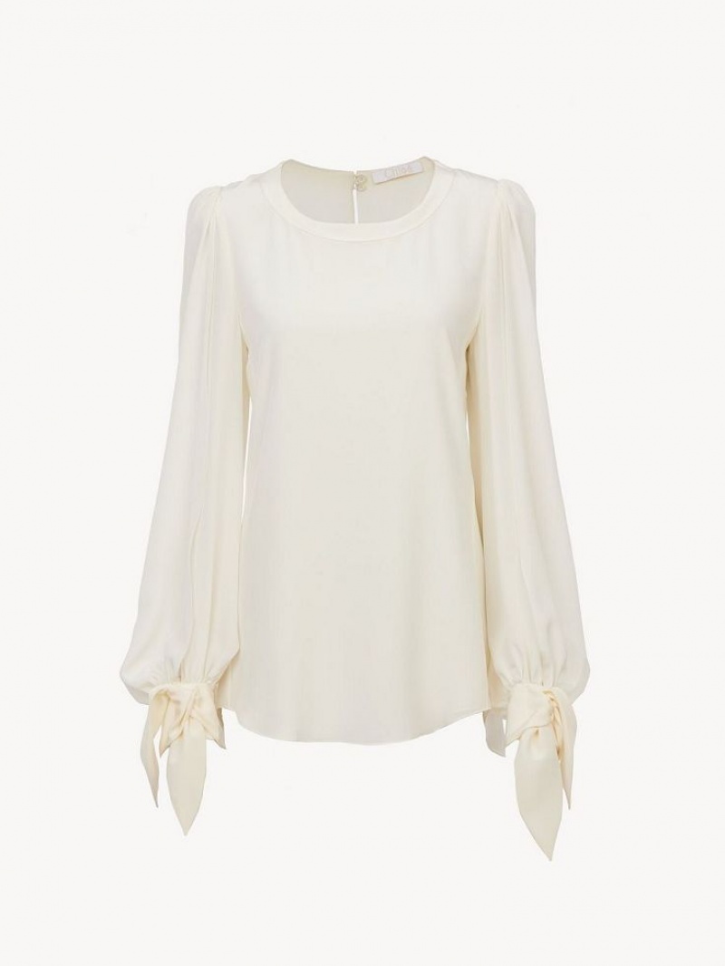 Tops Chloe Knot-detail Branco | CHE-SR13900