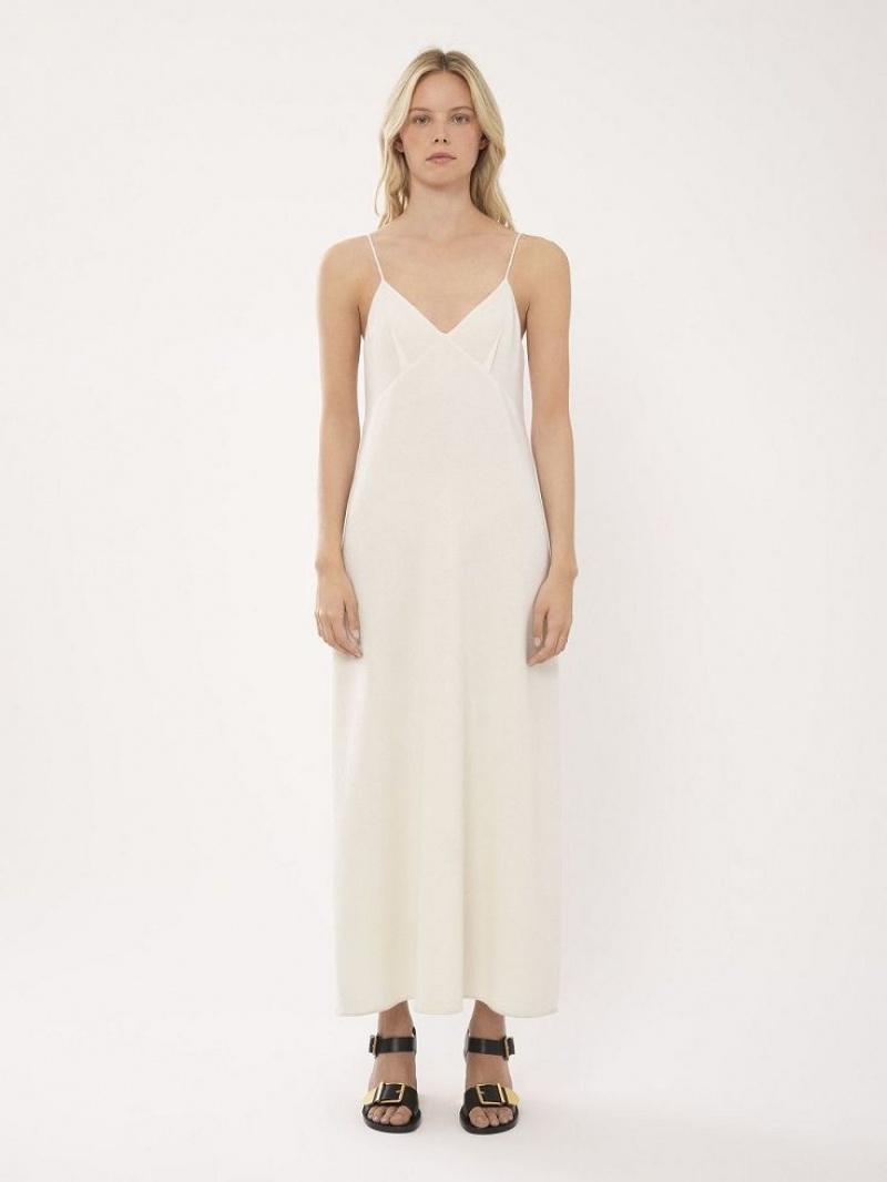 Vestido Chloe Ankle-length Sleeveless Branco | CHE-SR13855