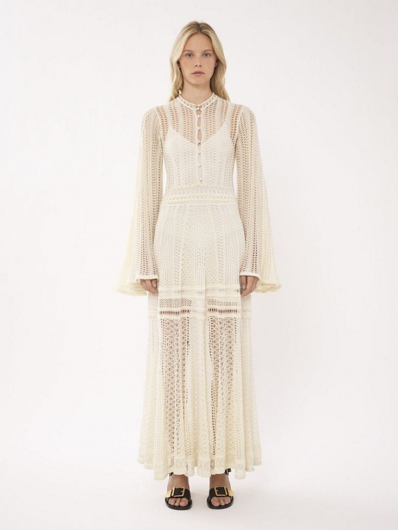 Vestido Chloe Long Flare Branco | CHE-SR13862